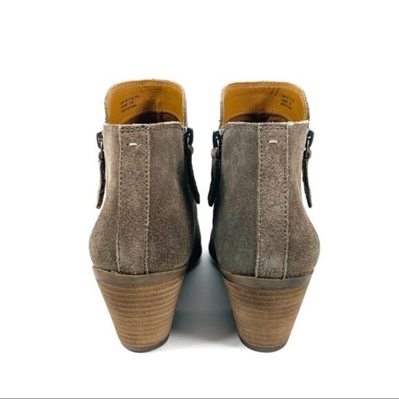 NEW FRYE Judith Zip Bootie Taupe Suede Leather Ank - Picture 3 of 7